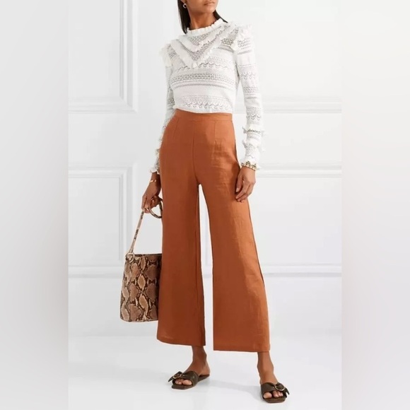 ULLA JOHNSON White Austen Crochet-Knit Cotton-Blend Sweater Size Small VGUC - Picture 2 of 10